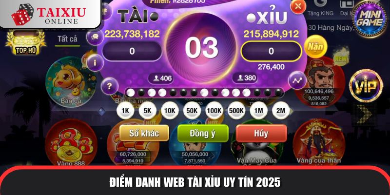 diem danh web tai xiu uy tin 811 Liệt kê những đơn vị uy tín
